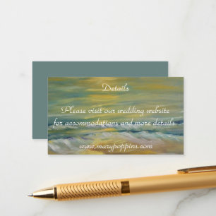 Nautical Sunset beach weddings  Enclosure Card