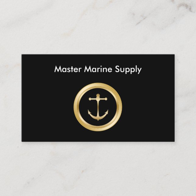 Nautical Supply Service Classy Design Business Card (Front)