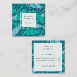 Nautical Swimming Fish Travel Business Card