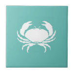 Nautical Teal Crab Kitchen Backsplash Tile<br><div class="desc">Set off your kitchen nautical decor with these Nautical Teal Crab Kitchen Backsplash ceramic tiles.  This simple modern design has a customisable teal background and white crab.  Change to your colour choice by clicking personalise template option.</div>