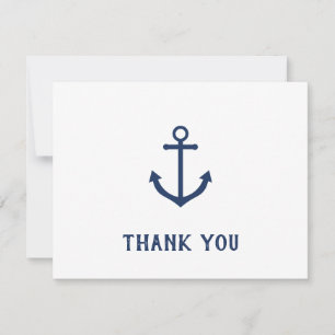 Nautical thank you note for birthday baby shower invitation