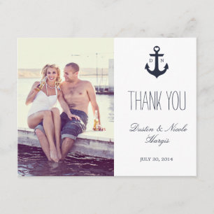 Nautical Thank You Wedding Card