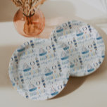 Nautical Theme Ahoy It's a Boy Baby Shower  Paper Plate<br><div class="desc">Nautical theme boy baby shower paper plates.</div>
