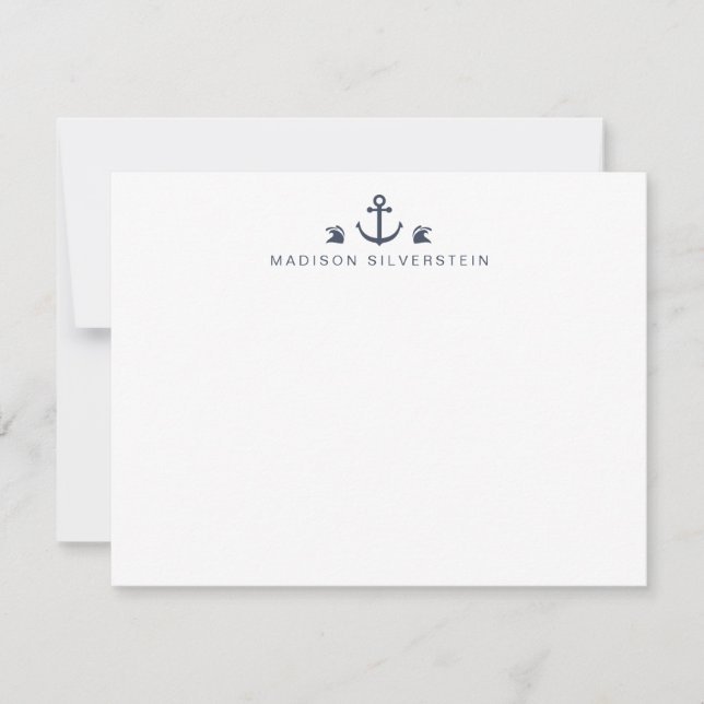 Nautical Theme Anchor Personalised Card (Front)