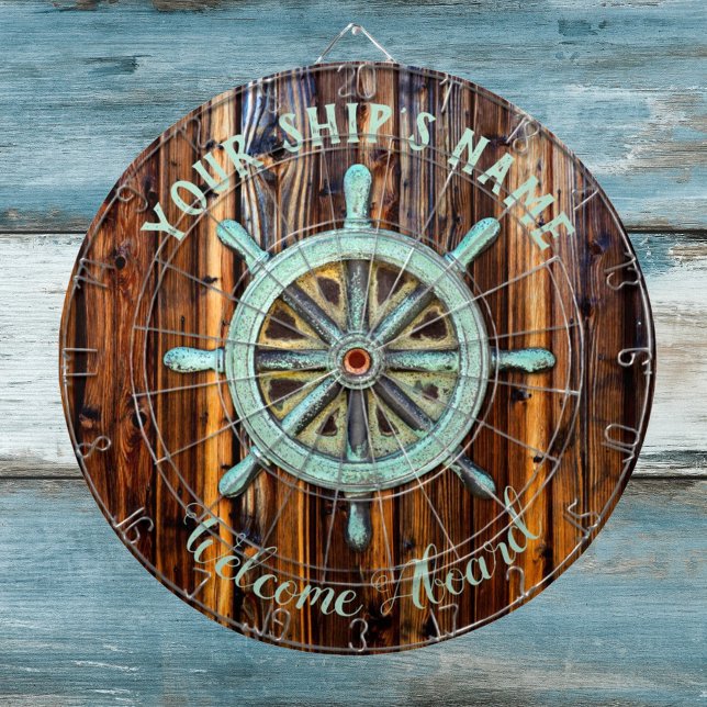 Nautical Theme Bronze Captains Wheel Dartboard (Creator Uploaded)