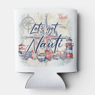 Nautical Theme Can Cooler