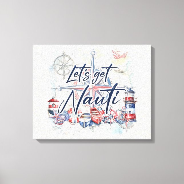 Nautical Theme Canvas Wall Art  (Front)