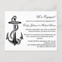 Nautical Theme Engagement Party Invitation