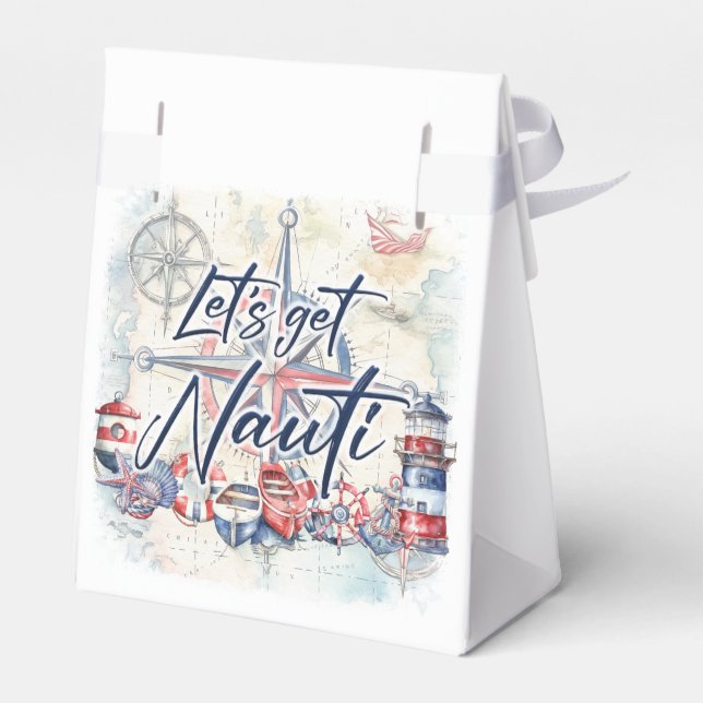Nautical Theme  Favour Box (Back Side)