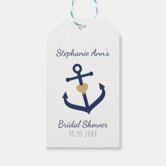 Nautical theme Favour Tags - Navy Blue Anchor Tag