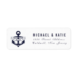 Nautical Theme Return Address Labels   WEDDINGS