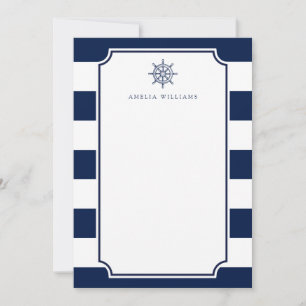 Nautical Theme Ship wheel Office Stationary Card