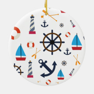 Nautical Theme Thunder_Cove Ceramic Tree Decoration