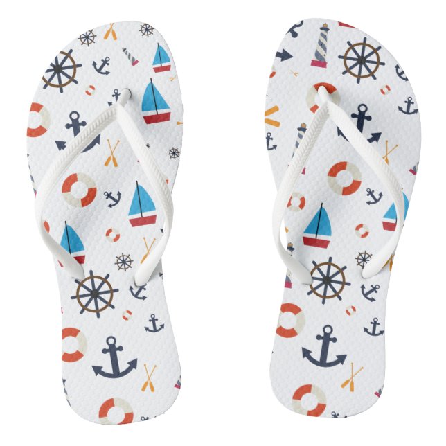 Nautical Theme Thunder_Cove  Jandals (Footbed)