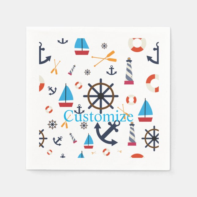Nautical Theme Thunder_Cove  Napkin (Front)