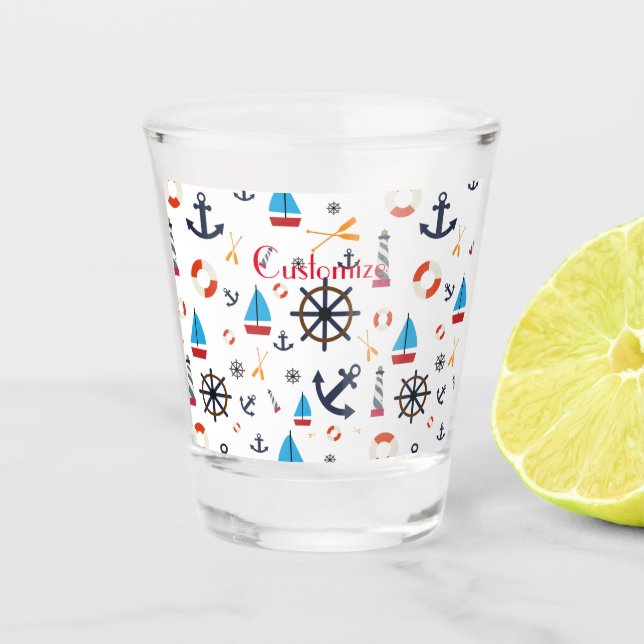 Nautical Theme Thunder_Cove Shot Glass (Front)