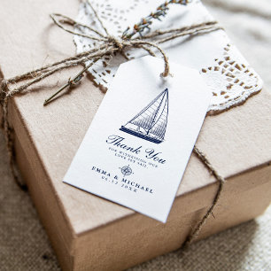 Nautical Theme Wedding Seahorses Custom Gift Tags