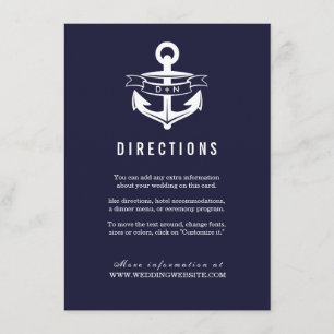 Nautical Theme Weddings Enclosure Card