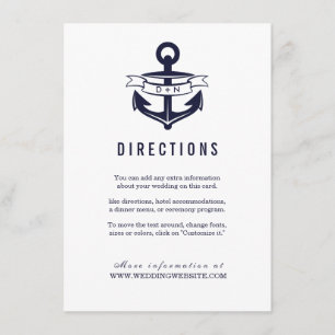 Nautical Theme Weddings Enclosure Card