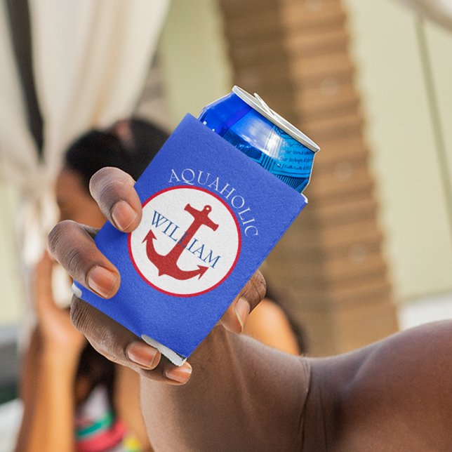 Nautical themed anchor name can cooler (Creator Uploaded)