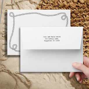 Nautical themed annoucement envelope