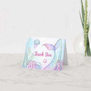 Nautical themed birthday party Thank You Cards. Card