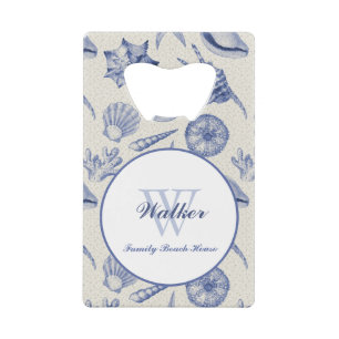 Nautical Themed Blue Seashell Custom