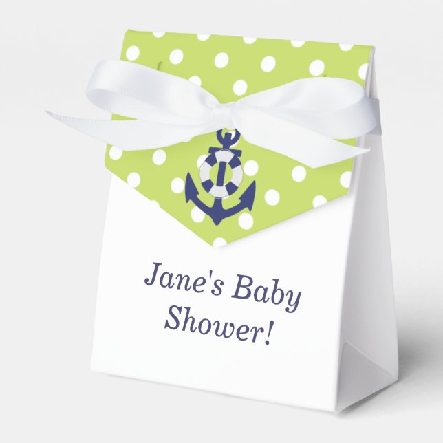 Nautical Themed Boy Baby Shower Favour Box! Box (Front Side)
