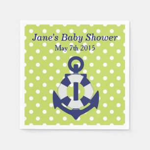 Nautical Themed Boy Baby Shower Napkins