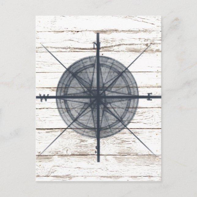 nautical themed compass postcard (Front)