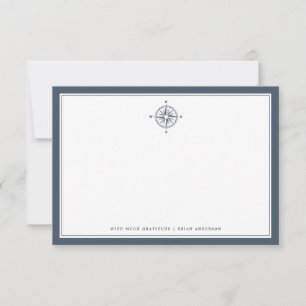 Nautical Themed   Compass Rose Slate NoteCard