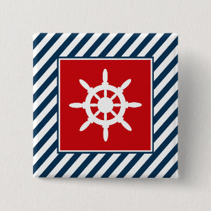 Nautical themed design 15 cm square badge