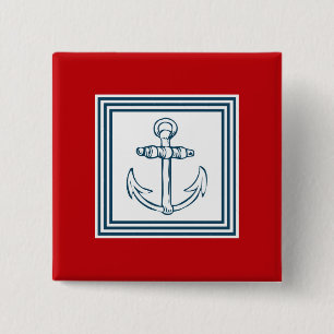 Nautical themed design 15 cm square badge