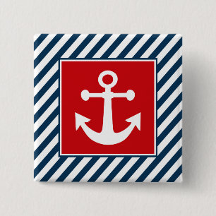 Nautical themed design 15 cm square badge