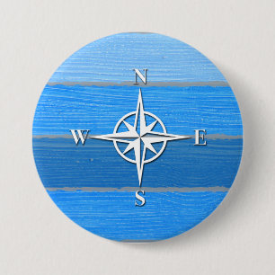 Nautical themed design 7.5 cm round badge