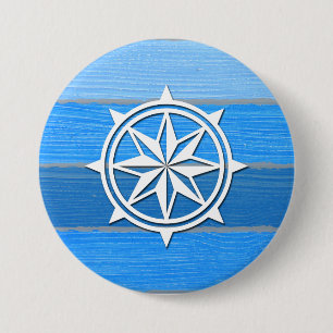 Nautical themed design 7.5 cm round badge