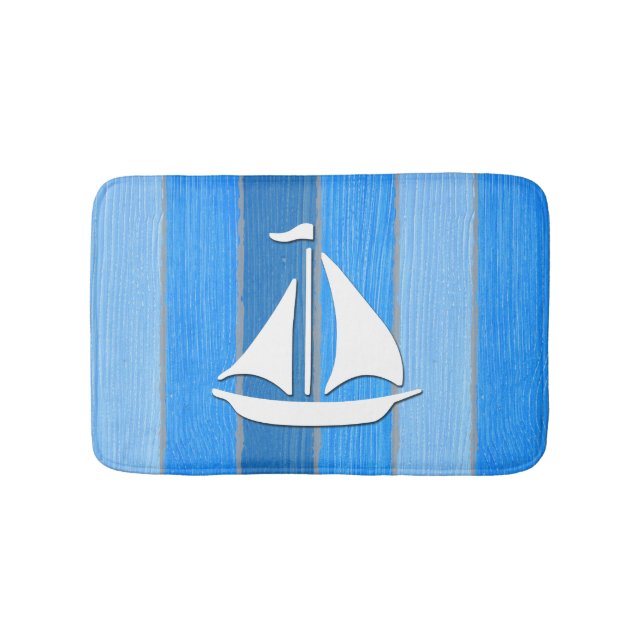 Nautical themed design bath mat (Front)