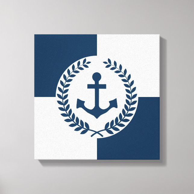 Nautical themed design canvas print (Front)