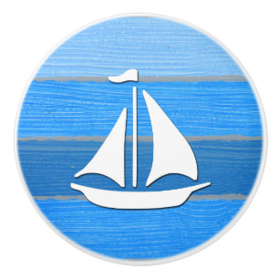 Nautical themed design ceramic knob
