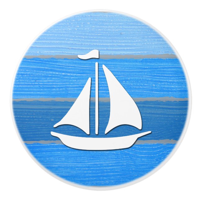 Nautical themed design ceramic knob (Front)