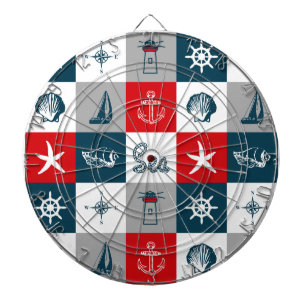 Nautical themed design dartboard
