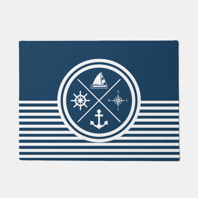 Nautical themed design doormat (Front)