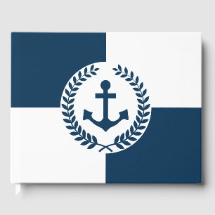 Nautical themed design guest book