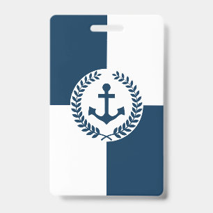 Nautical themed design ID badge