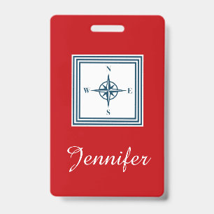 Nautical themed design ID badge