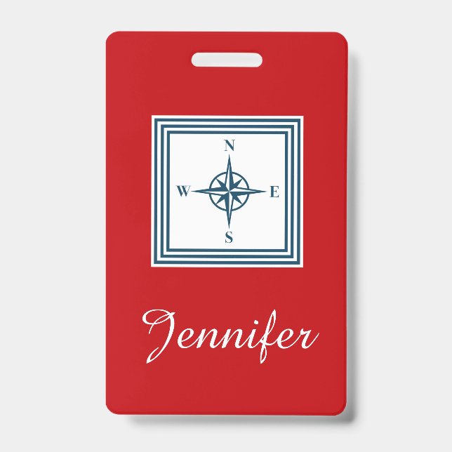 Nautical themed design ID badge (Front)
