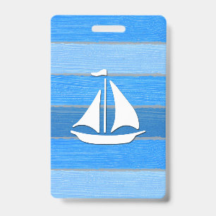 Nautical themed design ID badge