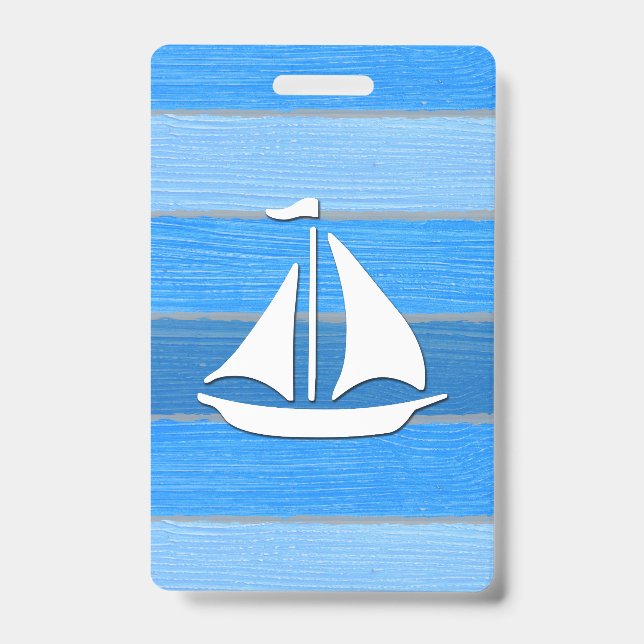 Nautical themed design ID badge (Front)