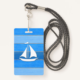 Nautical themed design ID badge