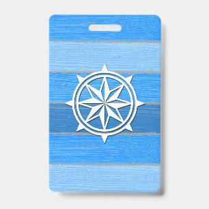 Nautical themed design ID badge